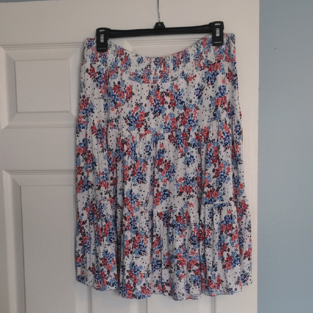 Floral Print Women's Skirt - Multicolor